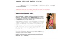 Desktop Screenshot of lineaeroticabassocosto.com